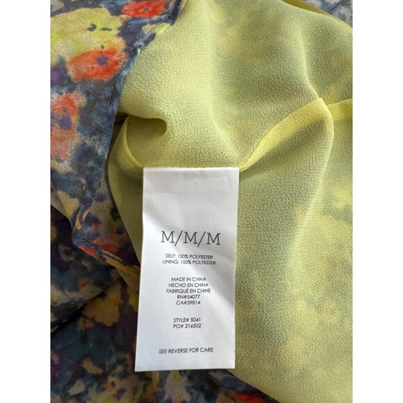 CABI Positano Sleeveless Floral Top tunic size medium yellow blue womens - Picture 5 of 5